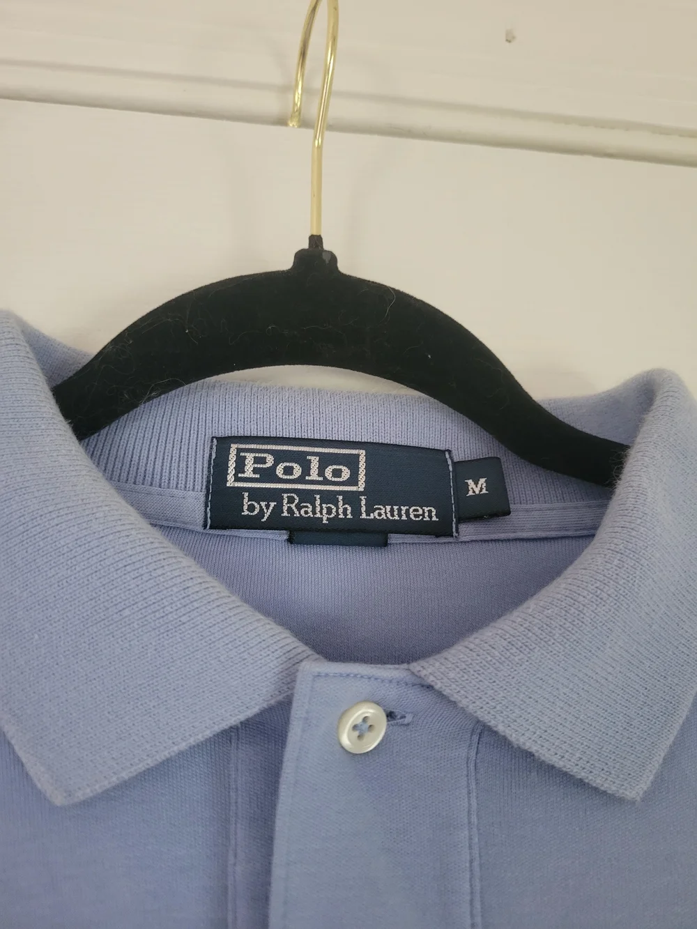 Polo Ralph Lauren Blue Men's Medium Polo Shirt Cotton Blend 90s Blokecore Sporty